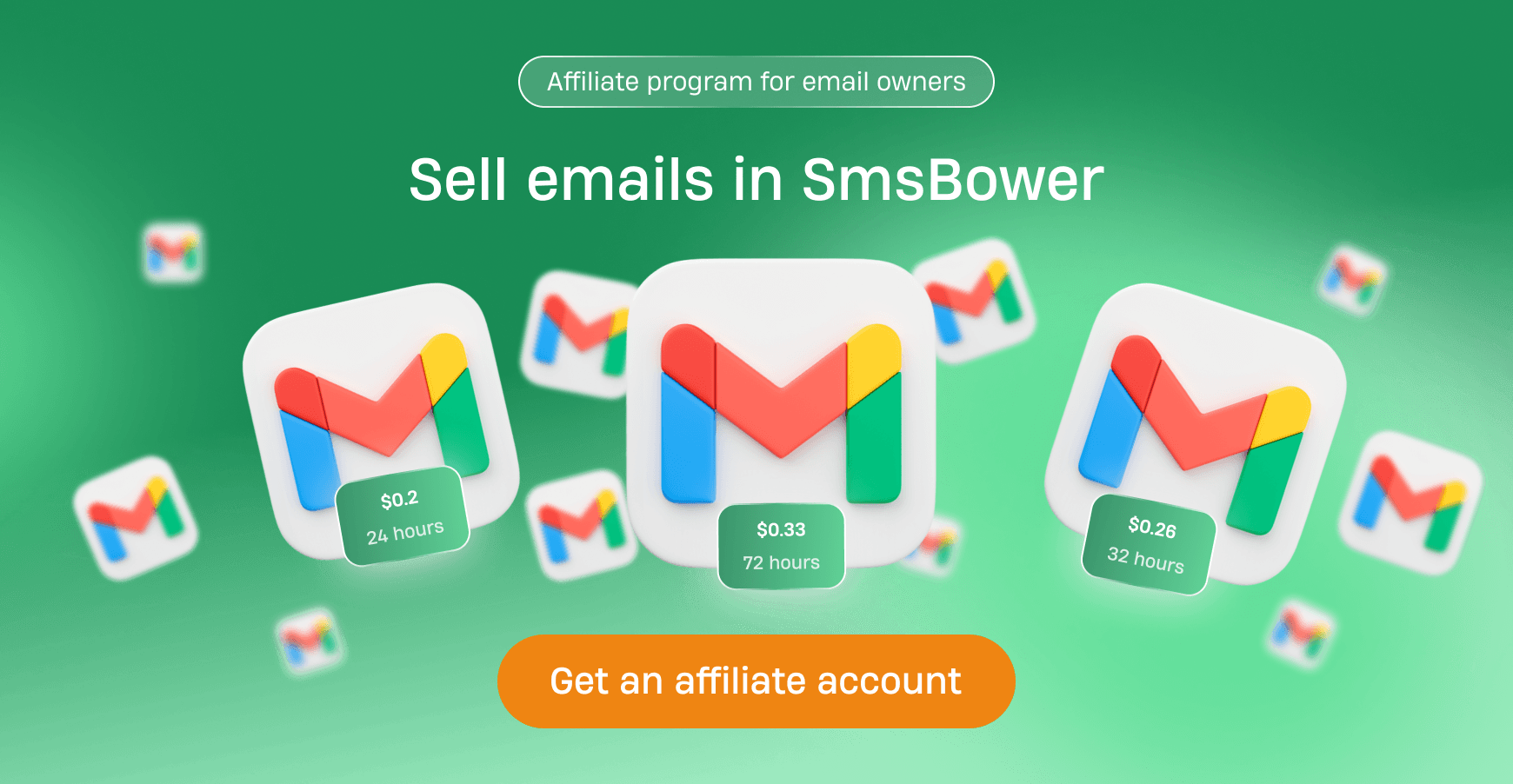 Sell emails in SmsBower
